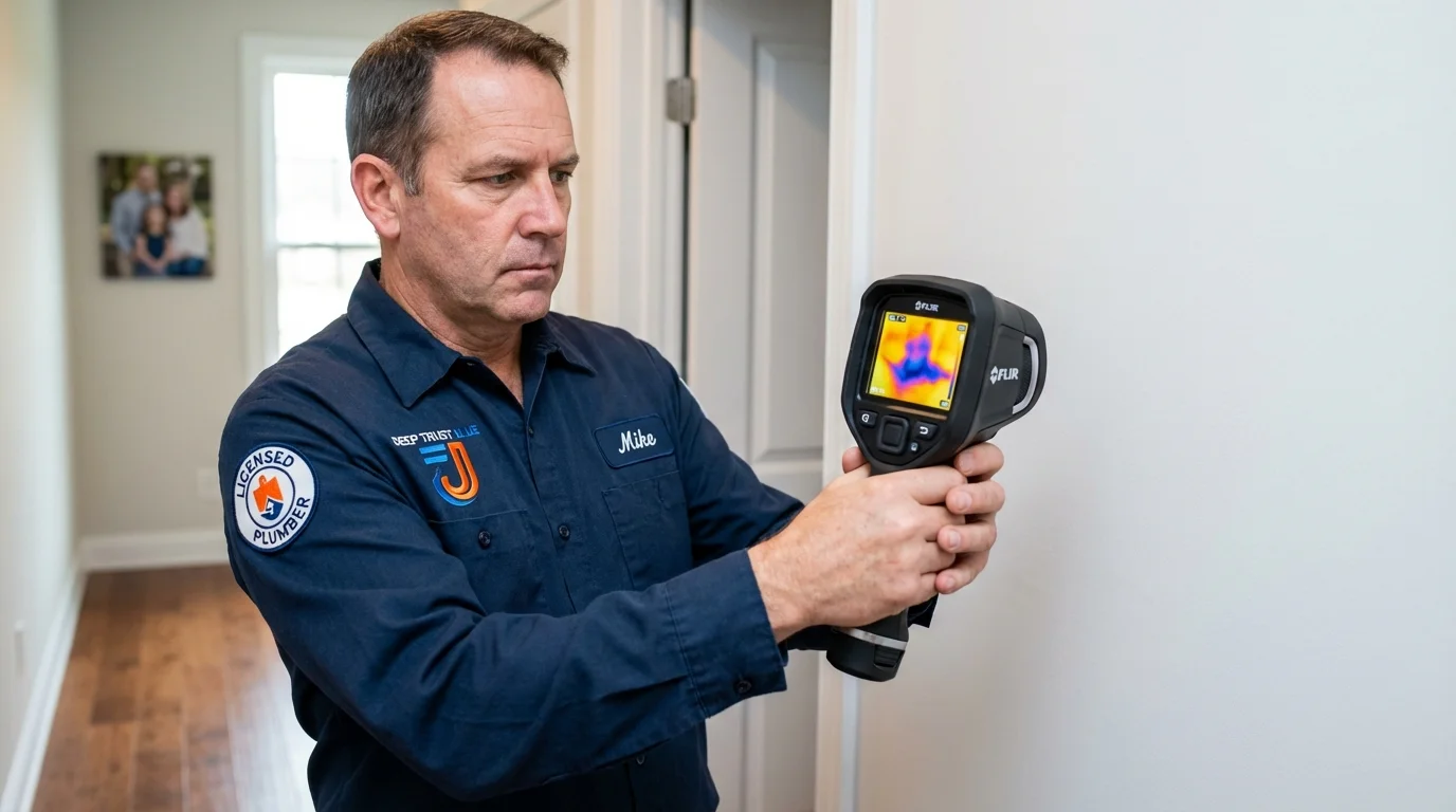 Thermal imaging leak detection by Johns Plumbing LLC in Cumming